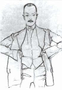 Portret van Arthur Roessler door Egon Schiele